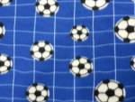 Royal Soccer Balls Net Fleece Fabric